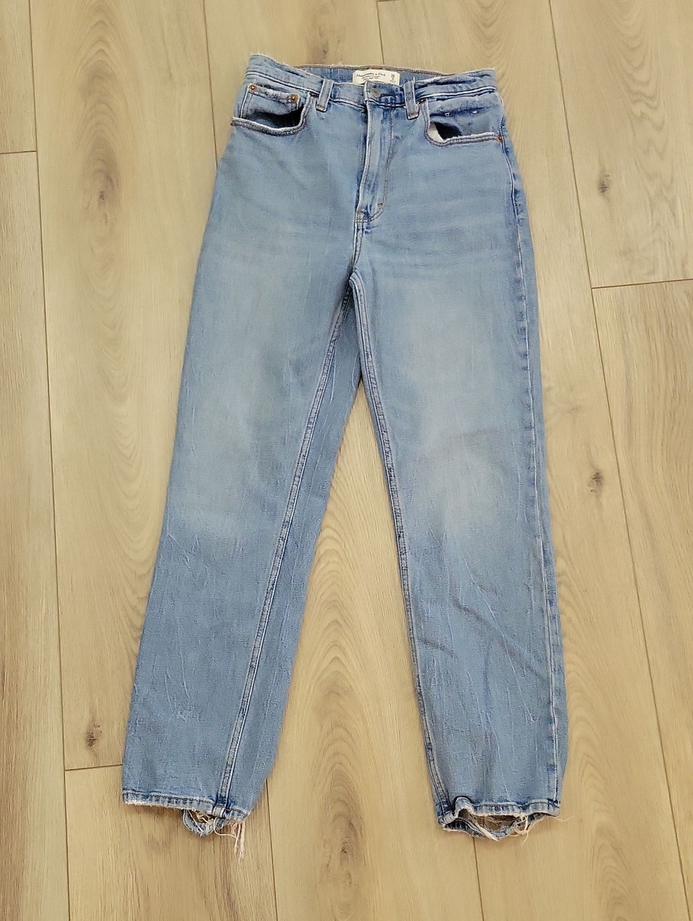 Abercrombie & Fitch Light Wash Straight-Leg Jeans